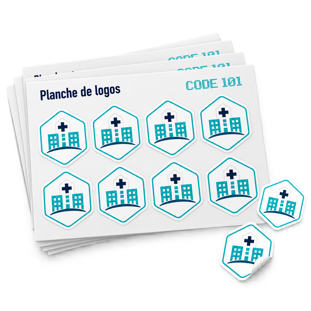 Exemple de stickers avec logo