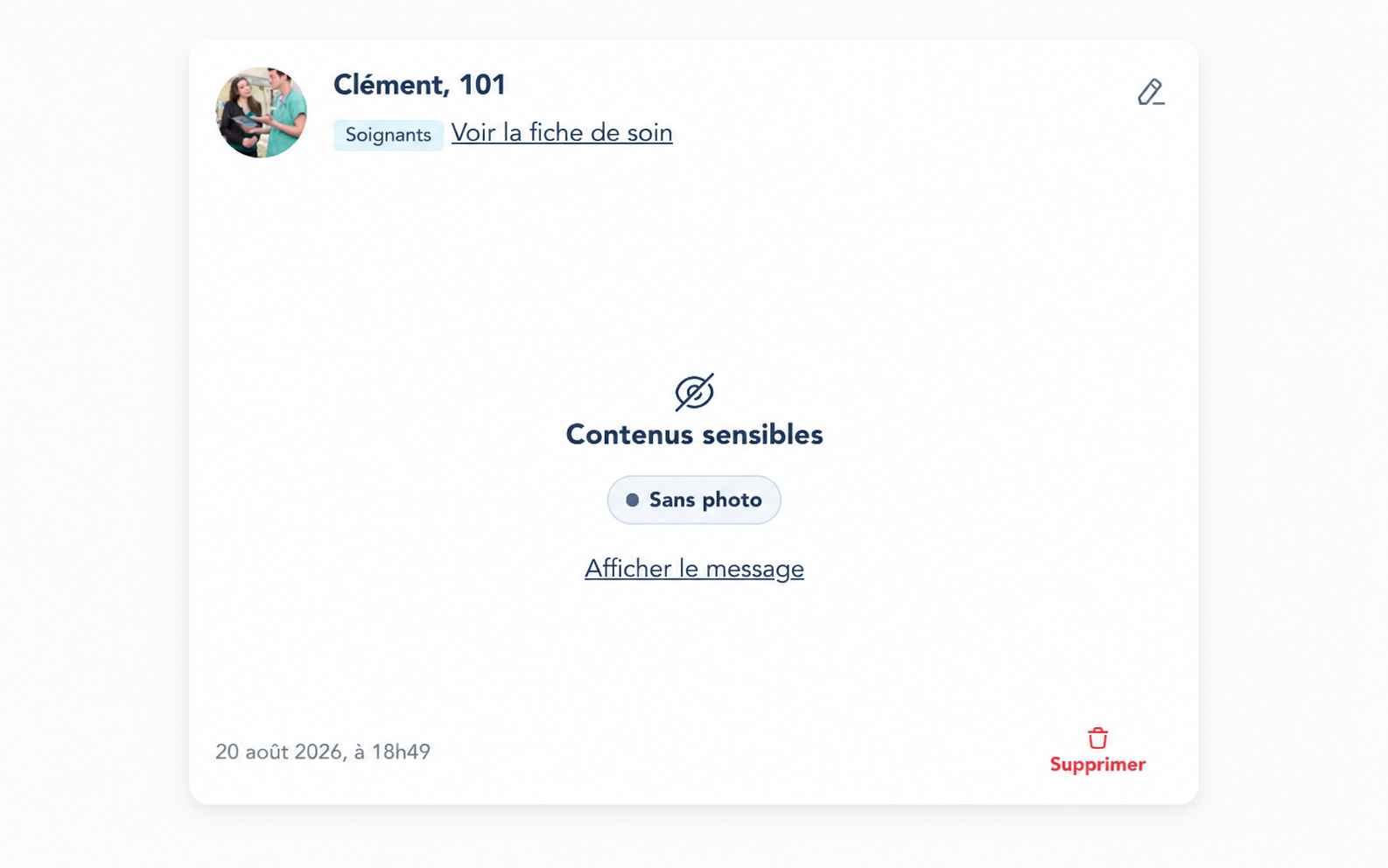 Contenus sensibles LifeMapp Diary