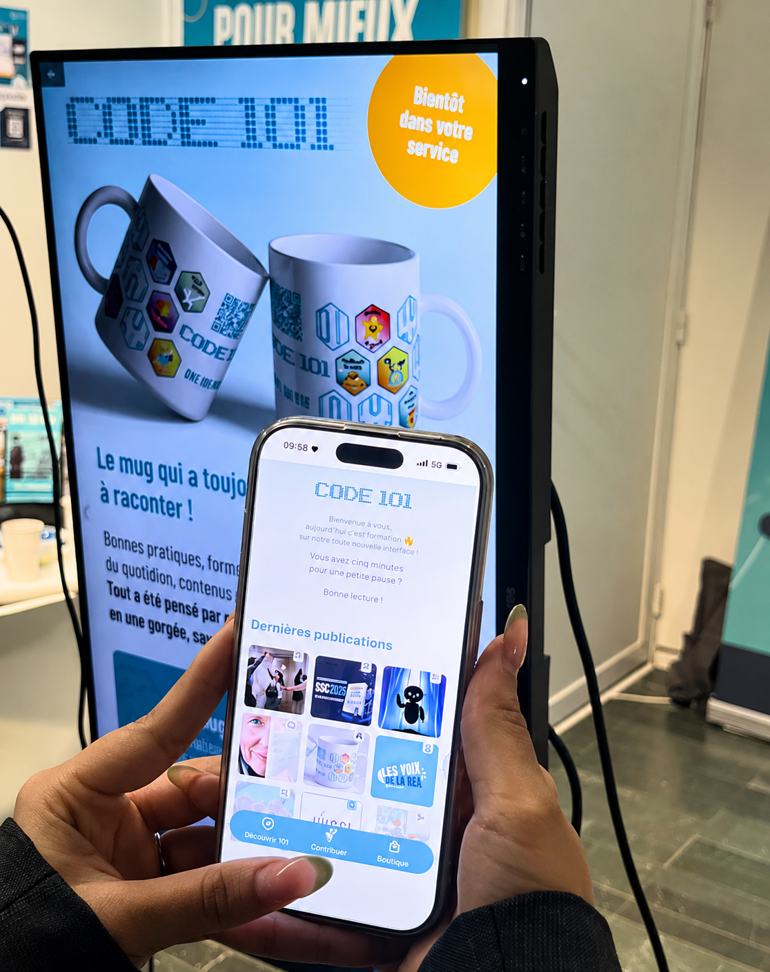 Consultation du média Code 101 depuis un smartphone