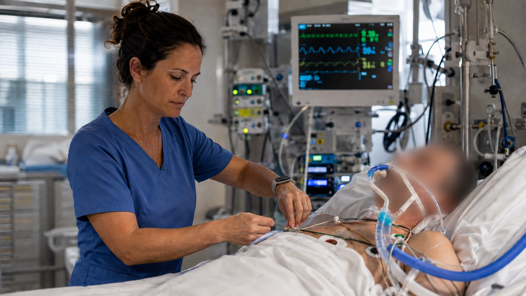 Patient en réanimation