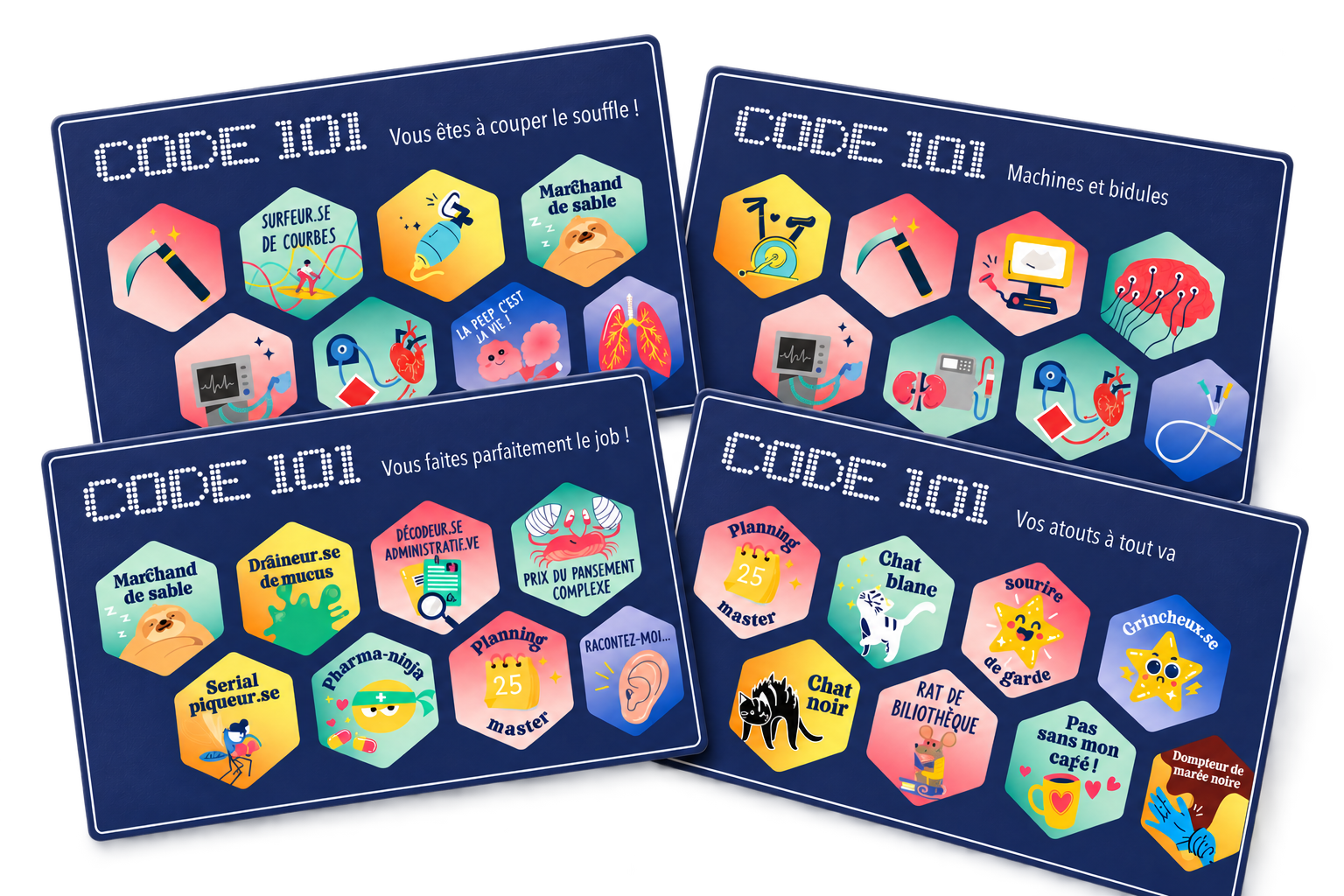 Planches de stickers thématiques Code 101
